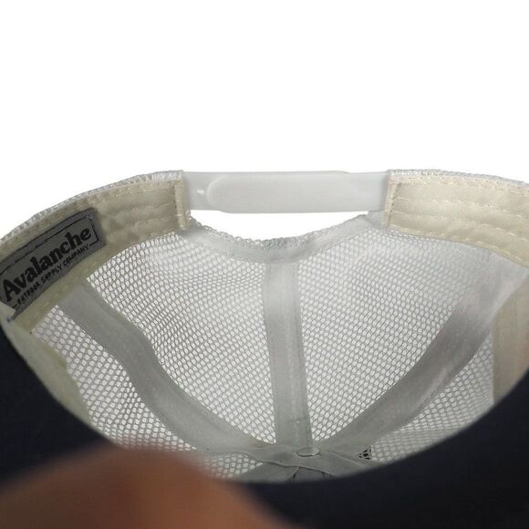 Avalanche Mountain Outdoor Trucker Style Snapback Hat Navy / White OS - Picture 6 of 7